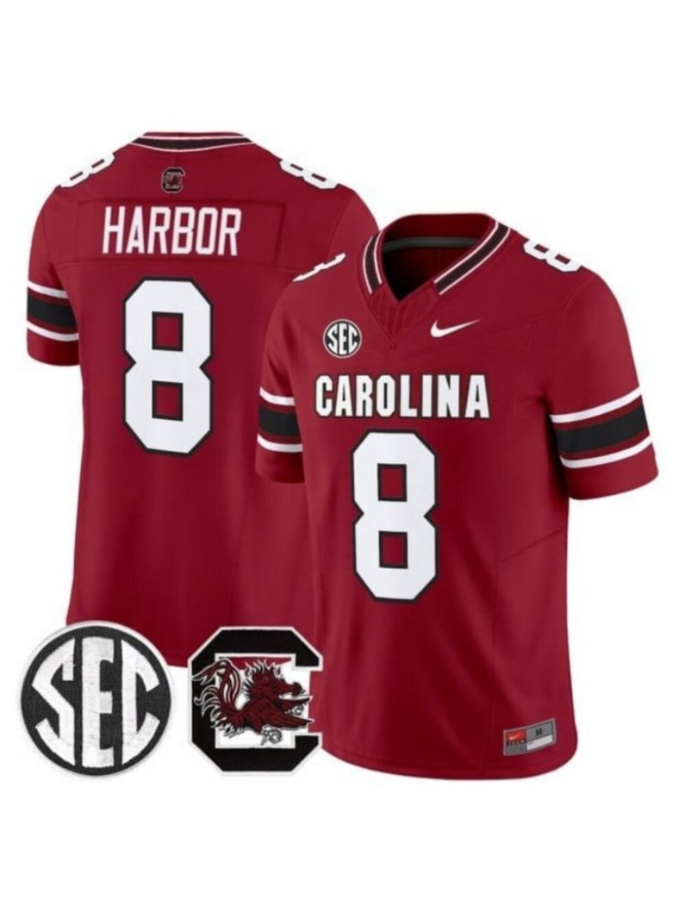 Kids Youths Nyck Harbor Vapor Stitched Garnet Jersey